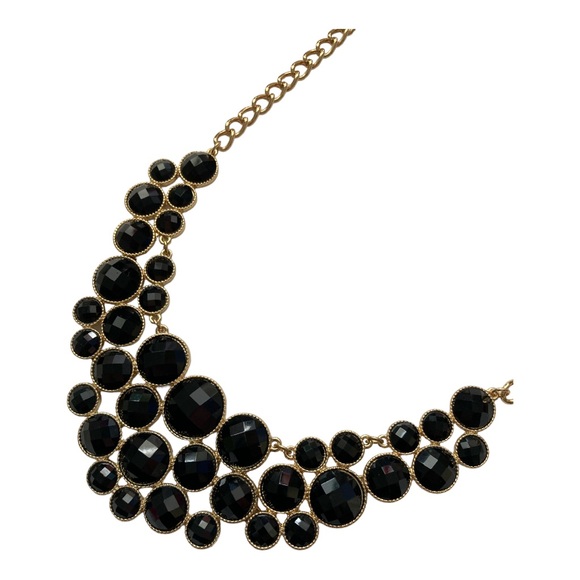 Fashion Gold Black Statement Necklace Set - Picture 13 of 15